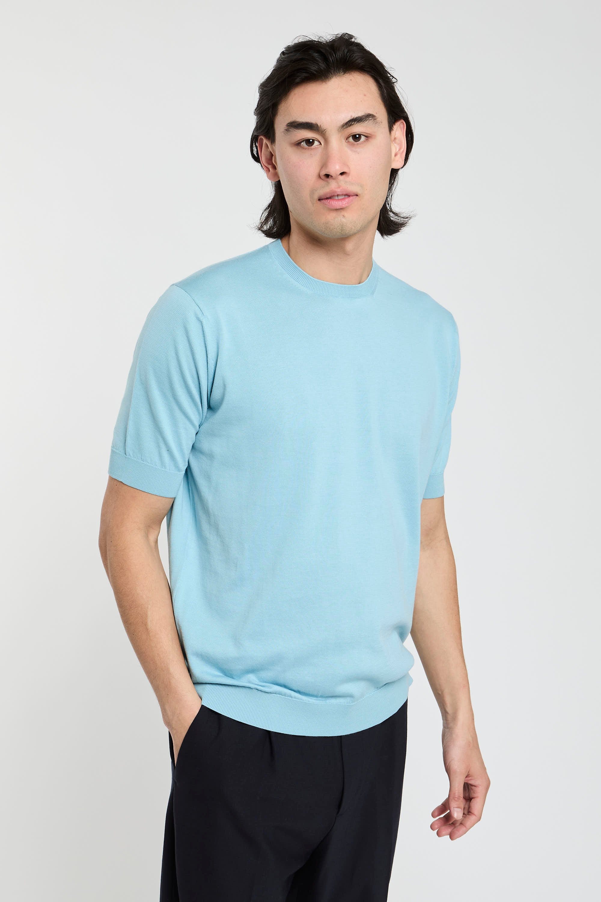Filippo De Laurentiis T-Shirt 7091 Cotton Turquoise-4
