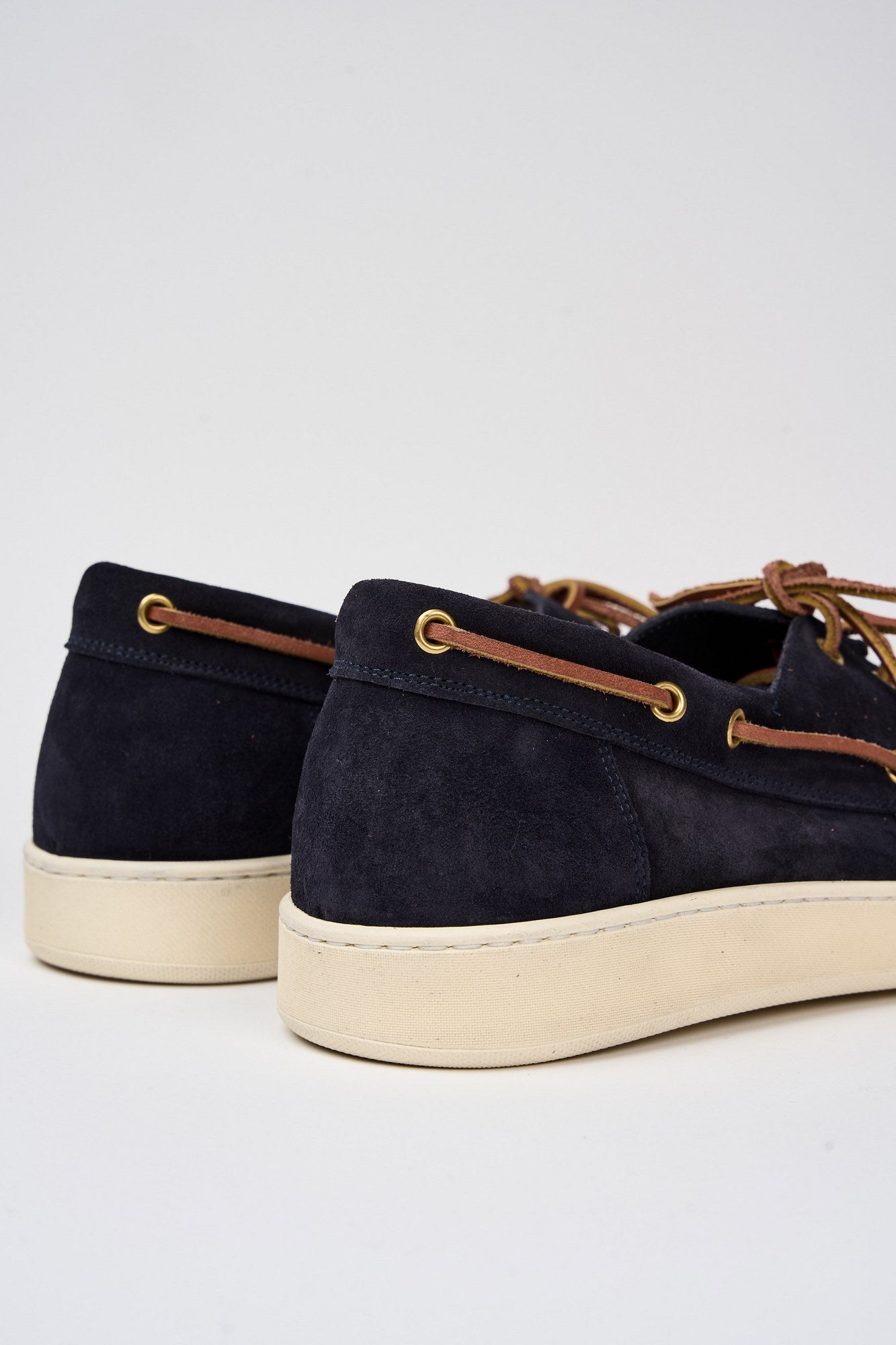 Green George Boat Moccasin Blue Suede-4