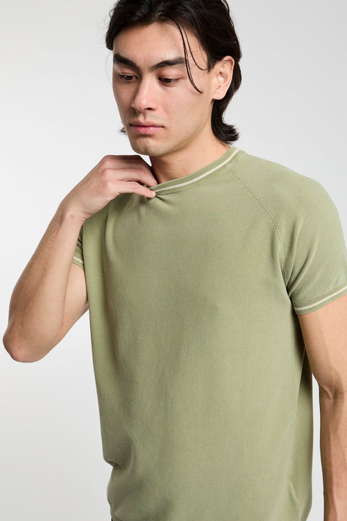 Aspesi T-Shirt aus grüner Baumwolle