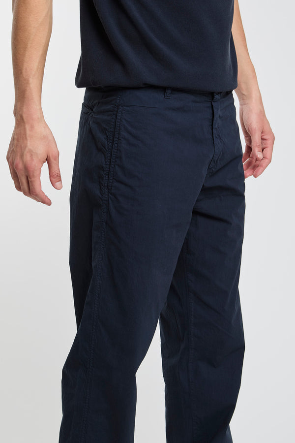 Aspesi Cotton Poplin Chino Trousers Blue - 4