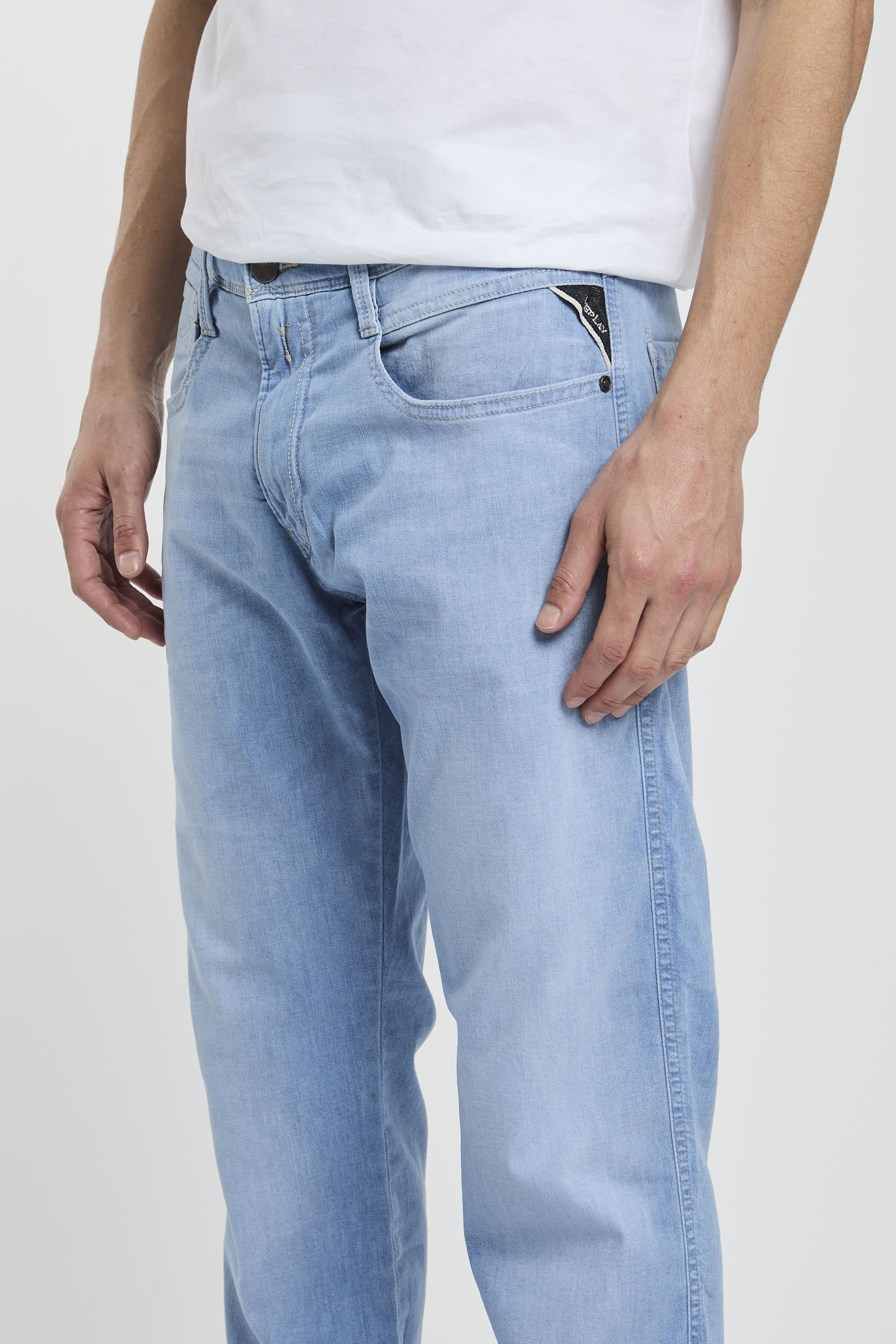 Replay Light Blue Slim Fit Jeans Cotton/Lyocell/Elastomultiester/Elastane-4