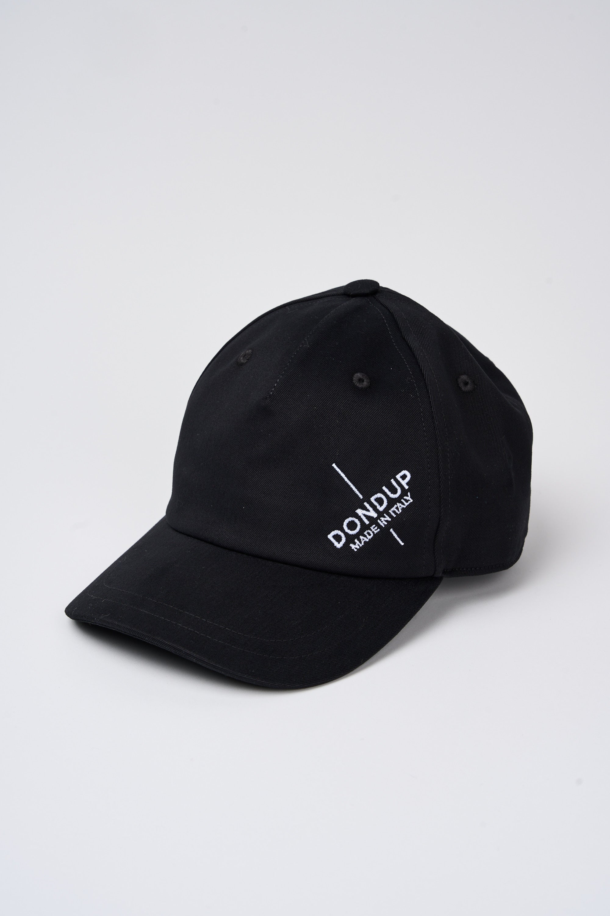 Dondup Logo Embroidered Cotton Black Cap-1