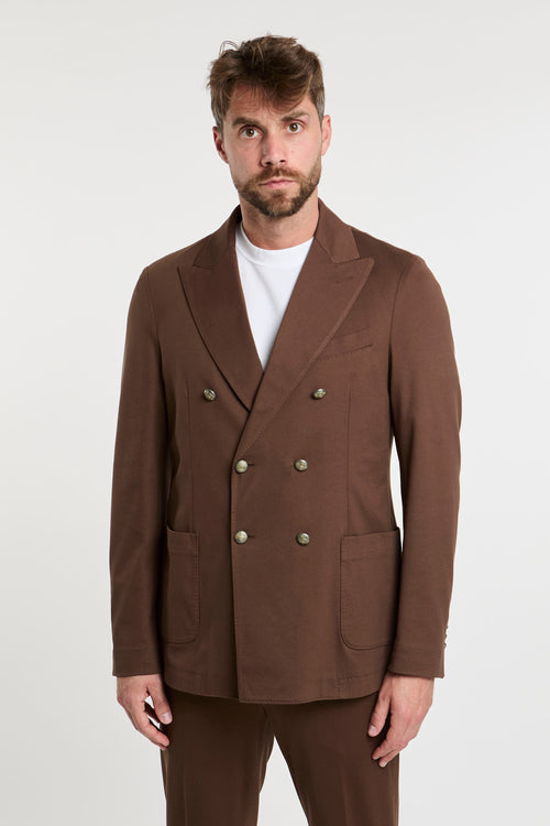 Circolo 1901 Double Breasted Brown Cotton Jacket