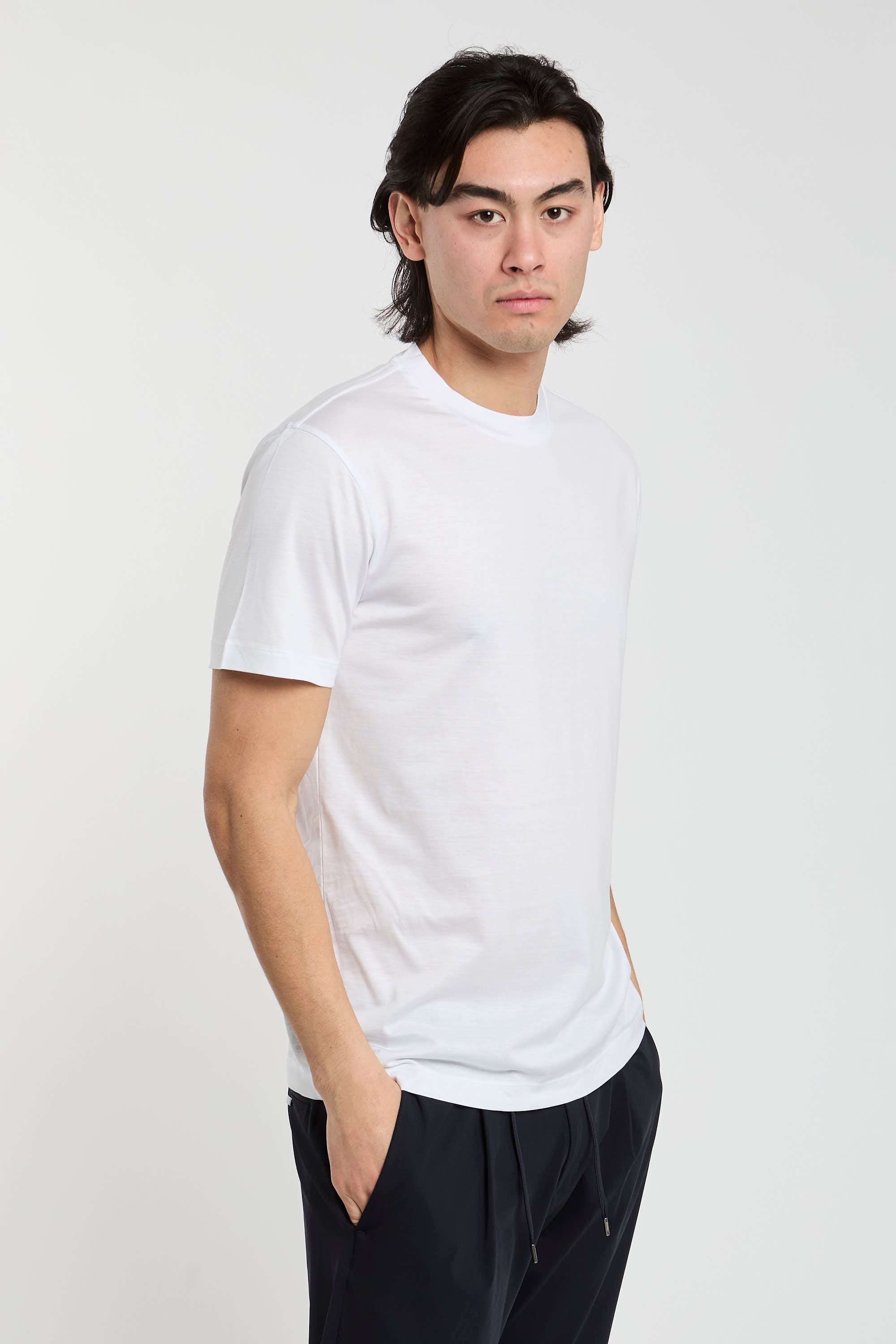T-shirt in misto lyocell e cotone-6