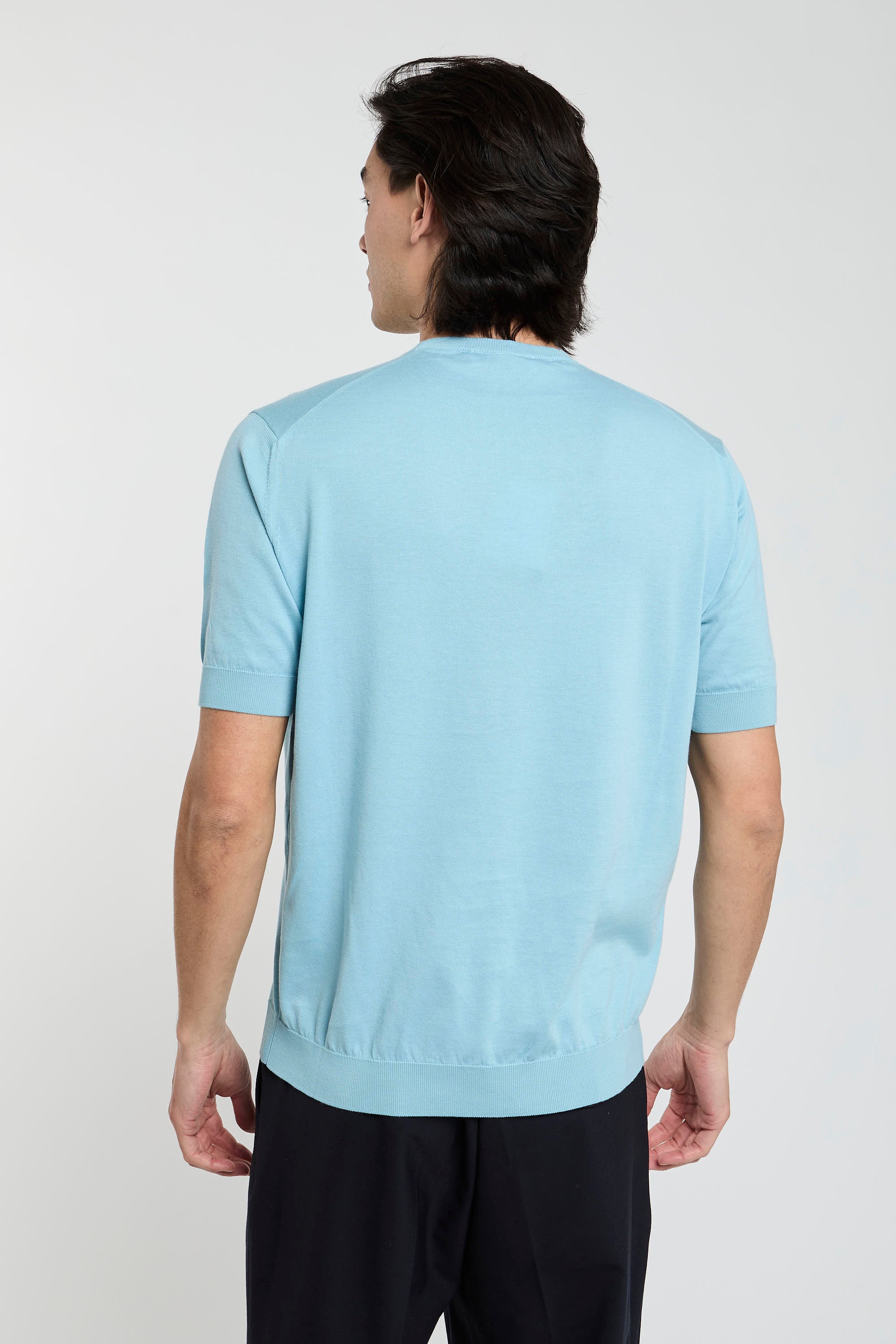 Filippo De Laurentiis T-Shirt 7091 Cotton Turquoise-5