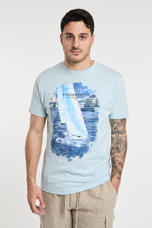 Vilebrequin Cotton T-Shirt with Blue Print