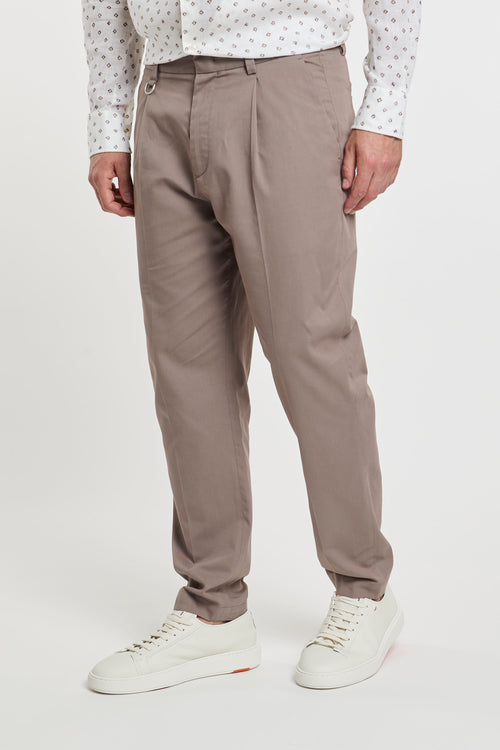 Paolo Pecora Cotton Blend Chino Trousers in Taupe-2