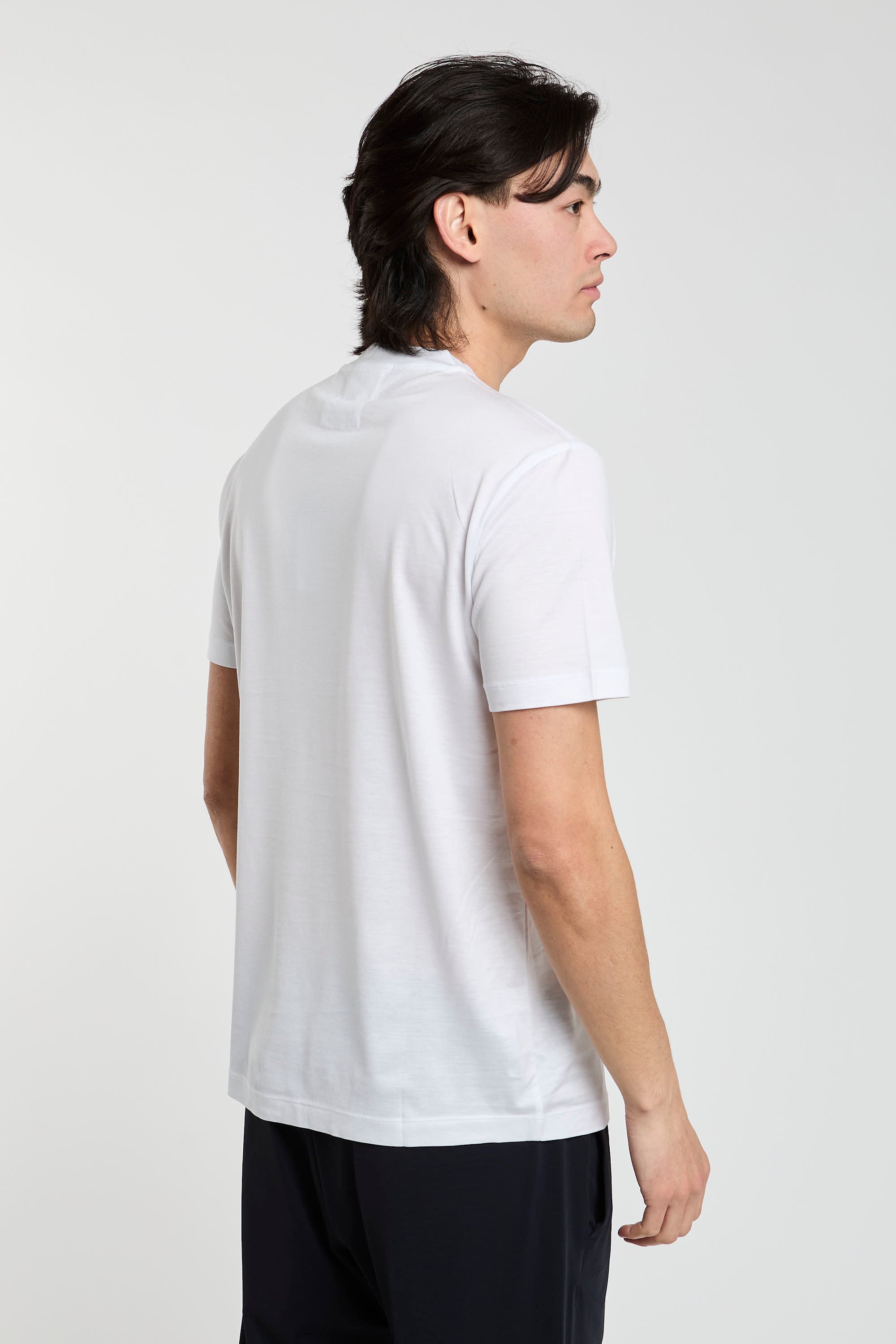 Emporio Armani T-Shirt Lyocell/Baumwollmischung Weiß-4