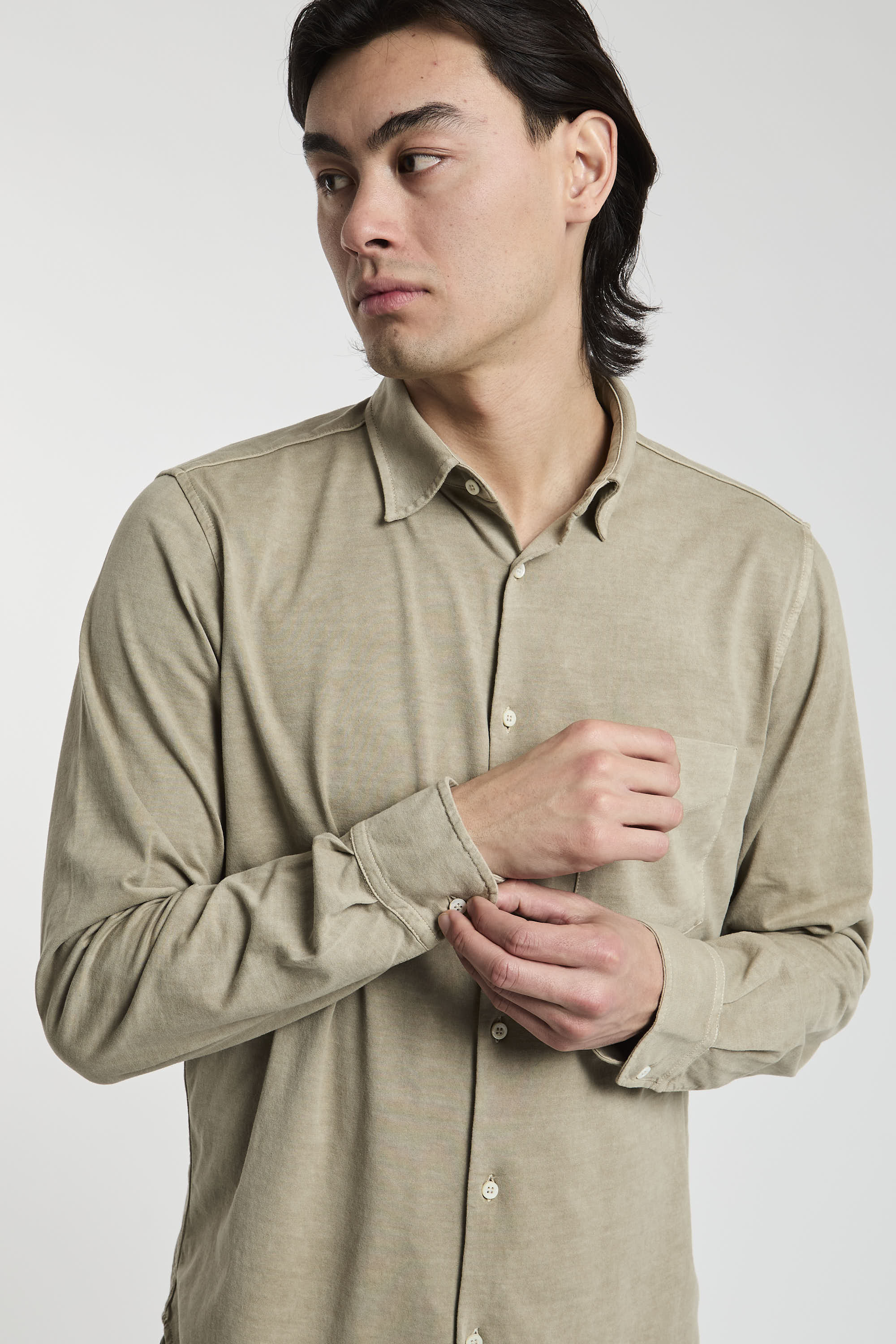Aspesi Sand Cotton Shirt-4