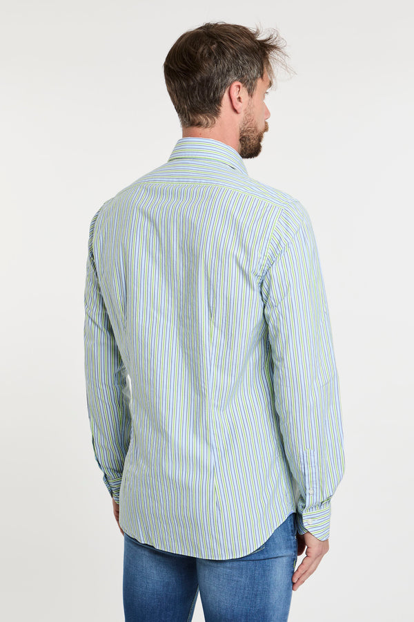 Xacus Blue Striped Cotton Shirt - 5