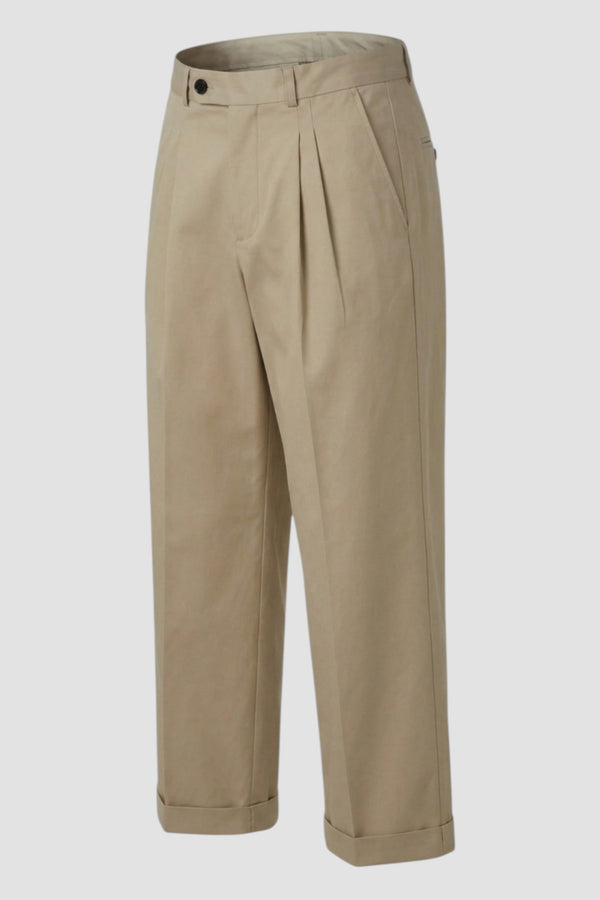 Cropped pleated trousers - 2
