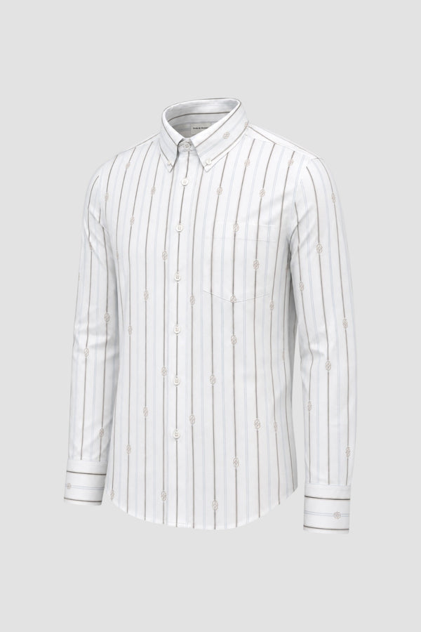Camicia a righe con monogramma - 2