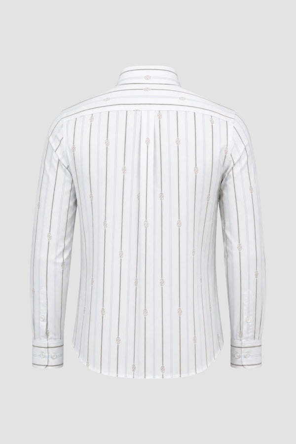 Camicia a righe con monogramma - 3