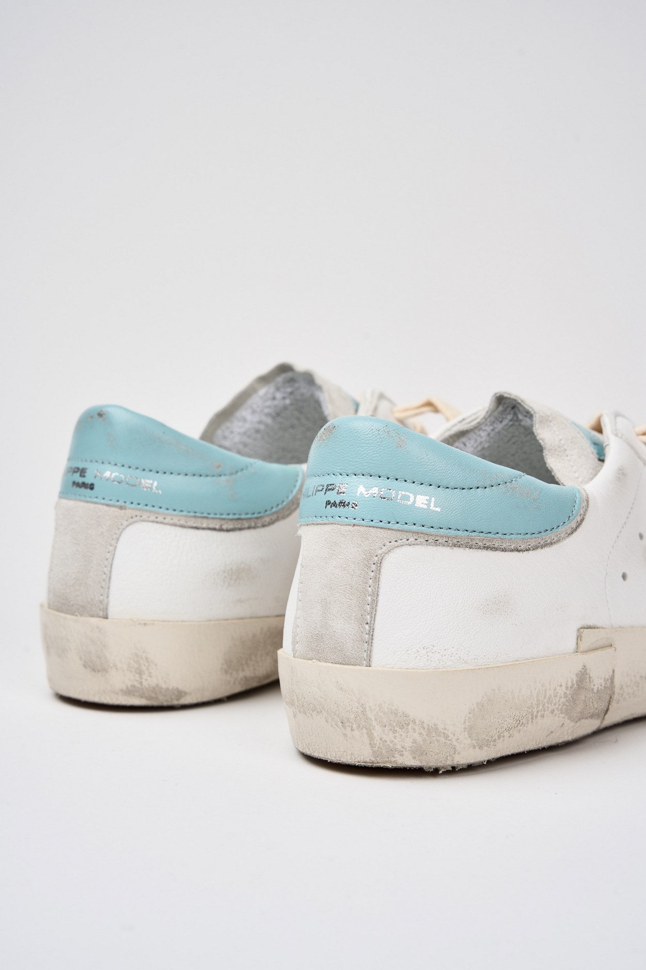 Philippe Model Sneakers Prsx Leather/Suede White/Sky Blue-6