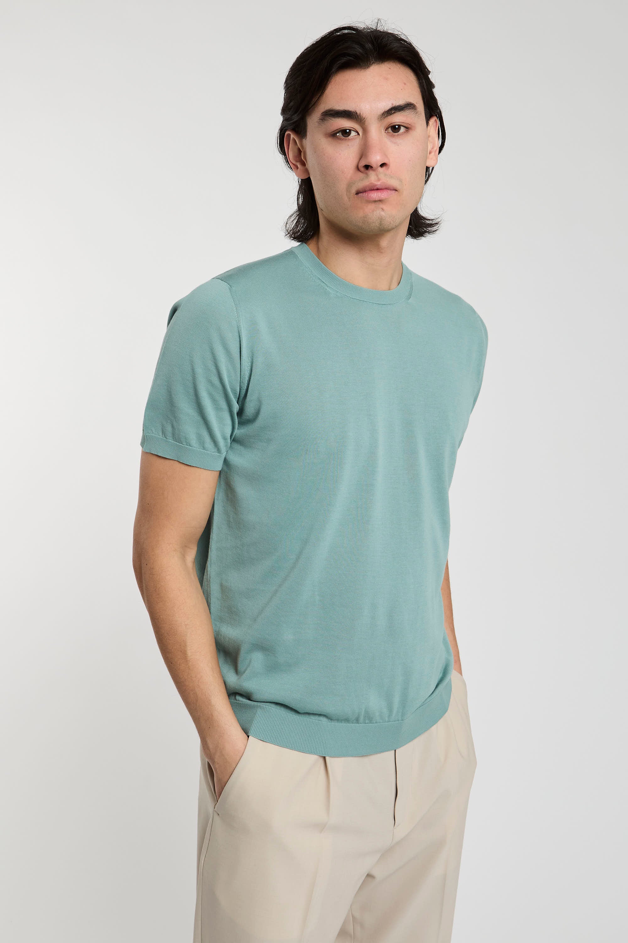 Drumohr Cotton Green T-Shirt-1