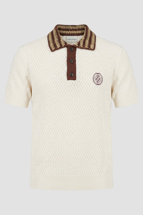 Polo in maglia traforata