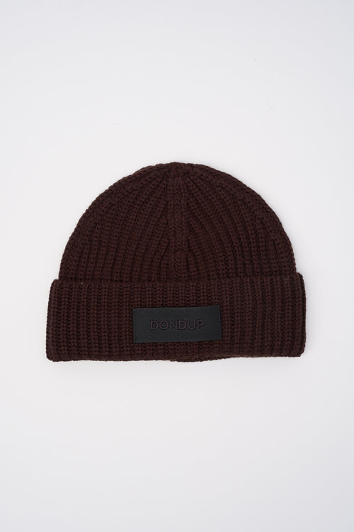Cappello in lana tecnica a coste