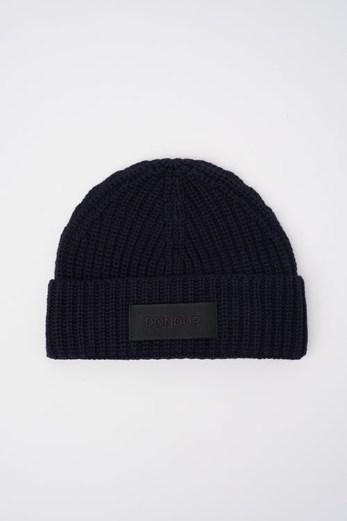 Cappello in lana tecnica a coste