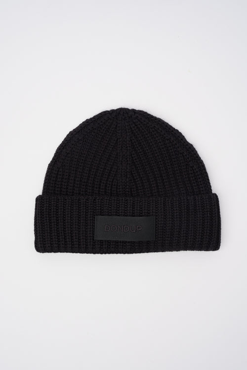 Cappello in lana tecnica a coste
