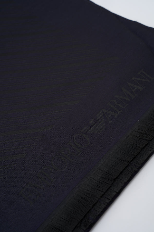 Stole with striped pattern and logo - 3