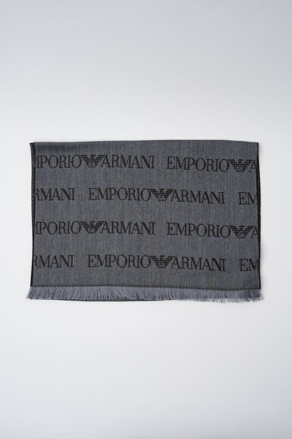 Jacquard-Schal mit Logo und Fransen - 2