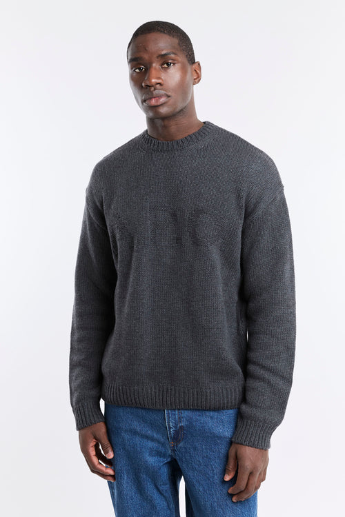 Maglione George in Lana Riciclata con Logo Intarsiato-2