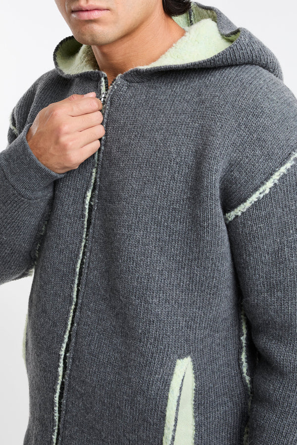 Maglia aperta con cappuccio - 5
