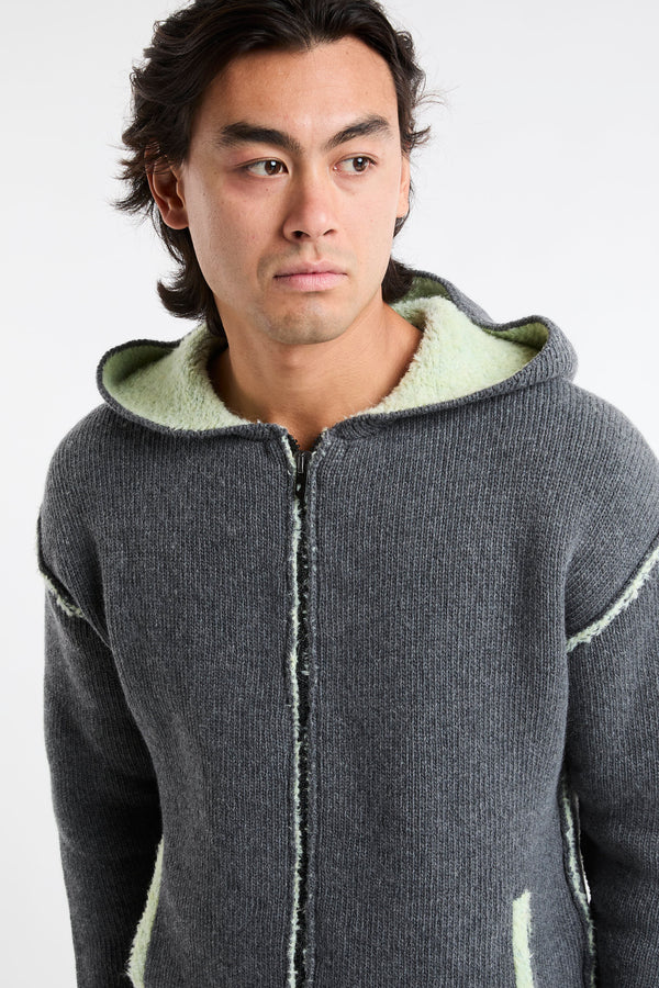 Maglia aperta con cappuccio - 6