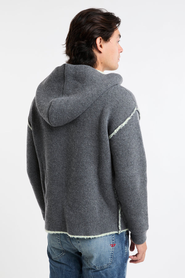 Maglia aperta con cappuccio - 7