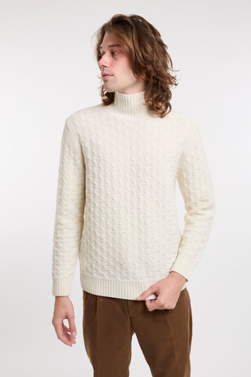 Merino Wool Cable Knit Sweater-2