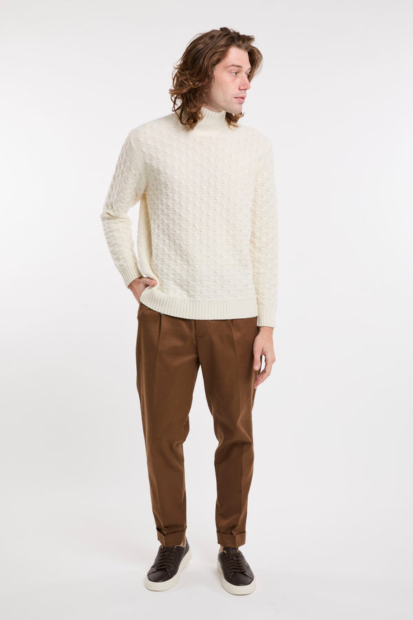 Merino Wool Cable Knit Sweater - 7