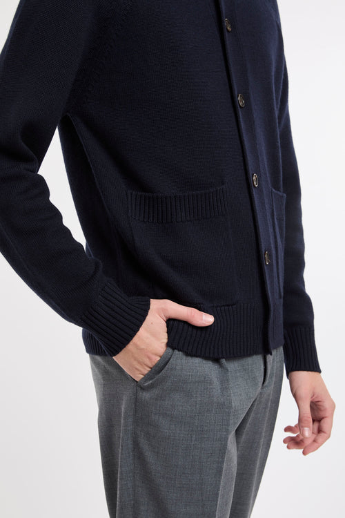 Blauer Cardigan von Paolo Pecora-2