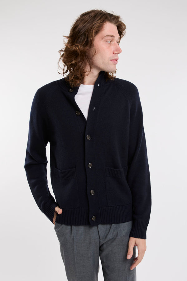 Blauer Cardigan von Paolo Pecora - 4