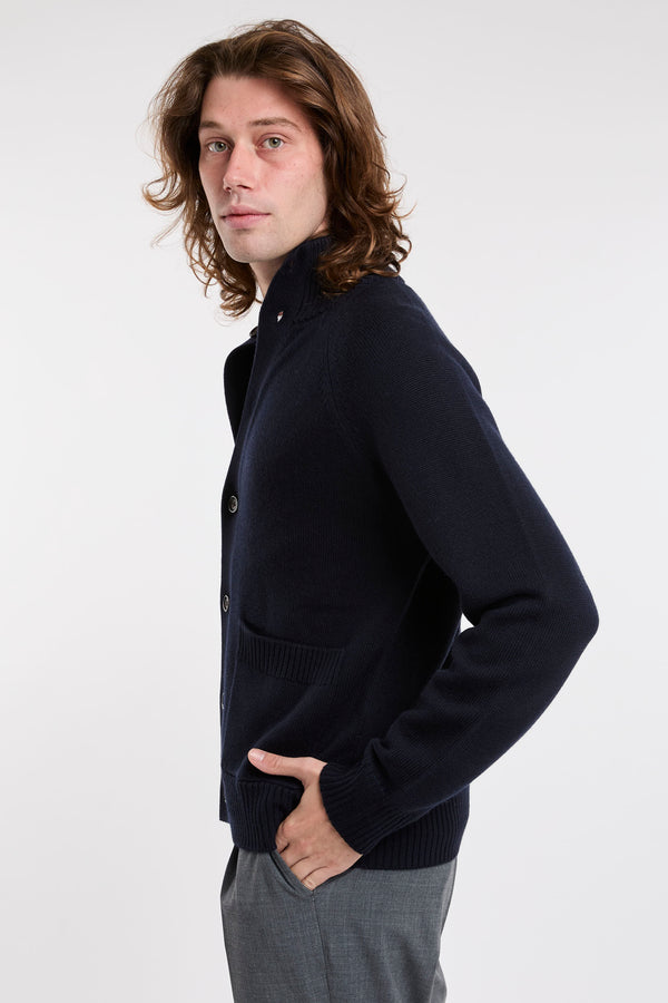 Blauer Cardigan von Paolo Pecora - 6