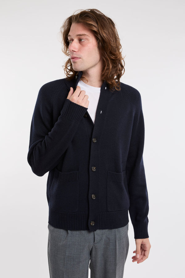 Blauer Cardigan von Paolo Pecora - 7