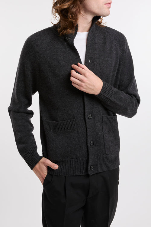 Grauer Cardigan von Paolo Pecora