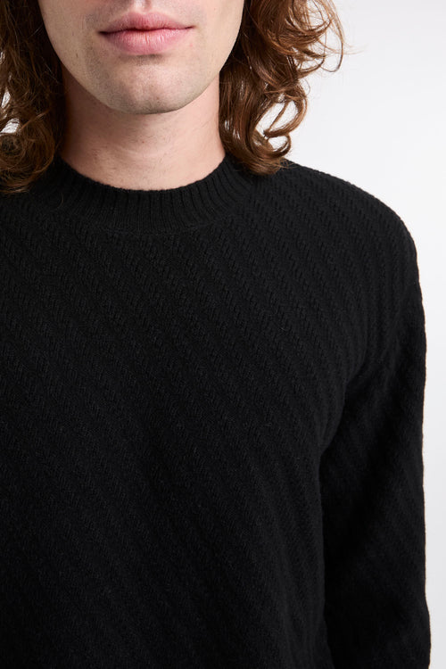 Paolo Pecora Pullover aus schwarzem Stoff