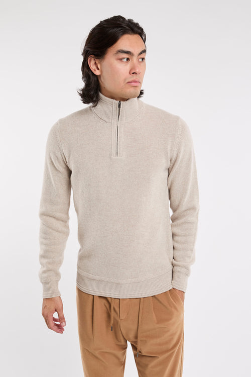 Herno Knitwear Beige Wool Crater Neck-2