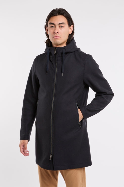 Herno Wool/Polyamide Blue Parka Jacket