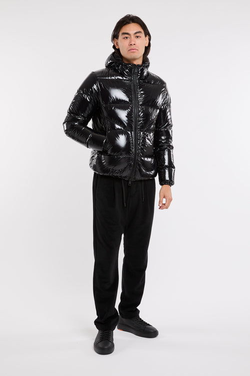 Herno Bomber Glossy Stoff Schwarz-2