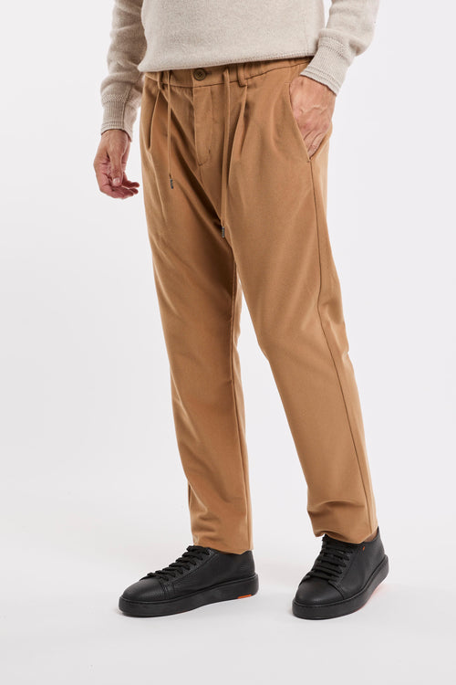 Herno Corduroy Cotton Camel Trousers-2