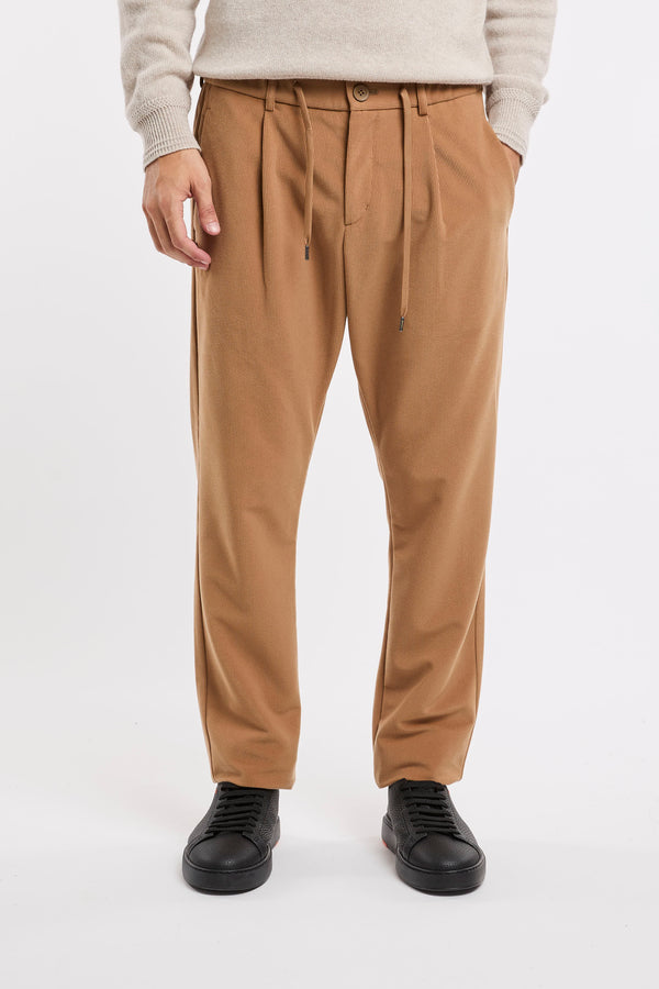 Herno Corduroy Cotton Camel Trousers - 2