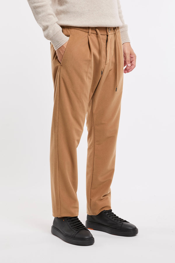 Herno Corduroy Cotton Camel Trousers - 3