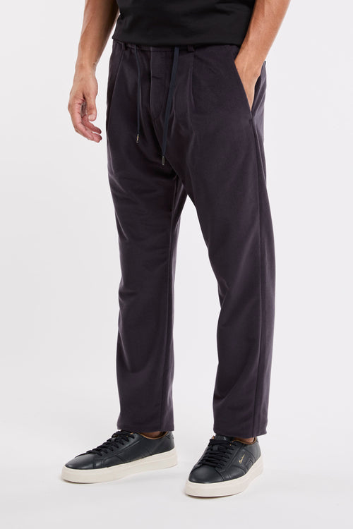 Herno Blue Corduroy Trousers-2