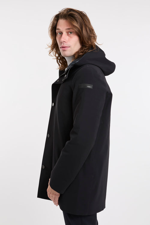 RRD Down Under Floating Parka Jacket in Black Fabric-2