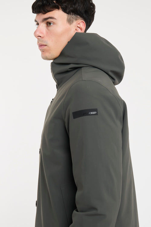 Down Under Floating Parka Jacket in Green Fabric by RRD-2