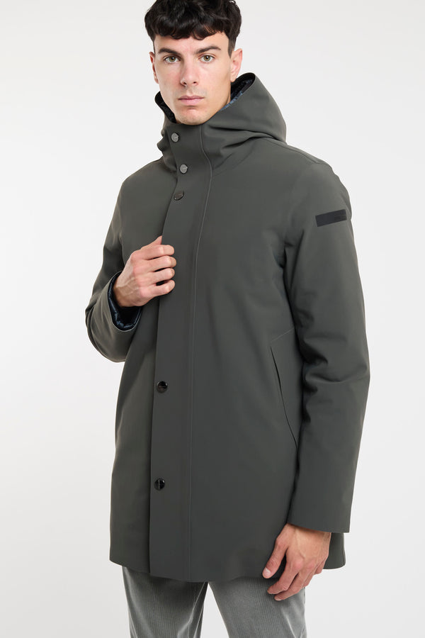 Down Under Floating Parka Jacket in Green Fabric by RRD - 7