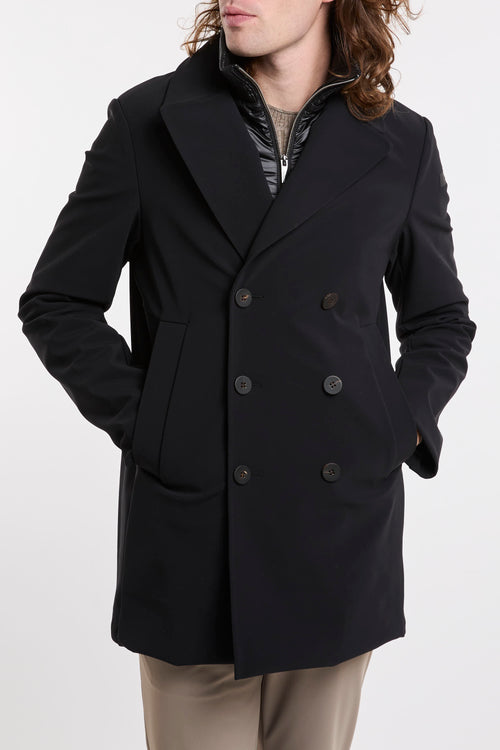 RRD Thermo Peacoat Black Fabric Coat-2