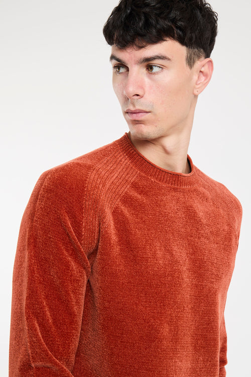 RRD Orange Velvet Round Knit Sweaters-2