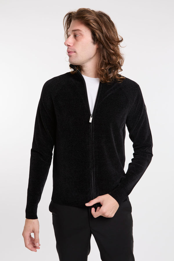 RRD Schwarze Full Zip Knit Velvet Strickjacken - 3